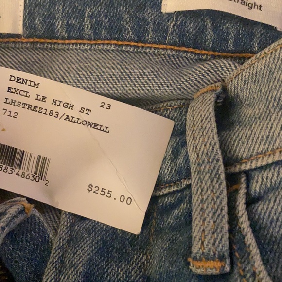 FRAME Denim Le High Straight Zipper Jeans - Picture 12 of 12